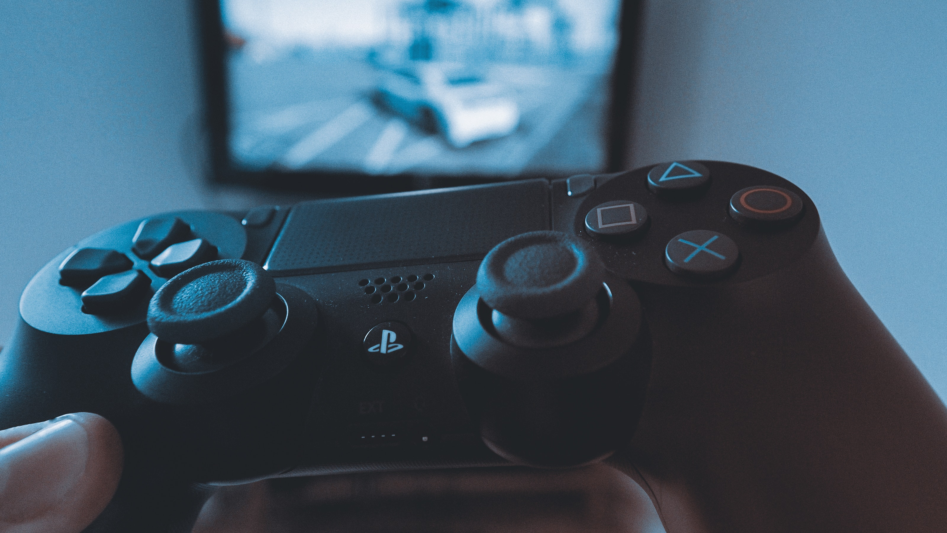 closeup of a PS3 controller