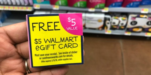 WOW! Buy Carefree Pantiliners for Only $1.97 & Score FREE $5 Walmart eGift Card