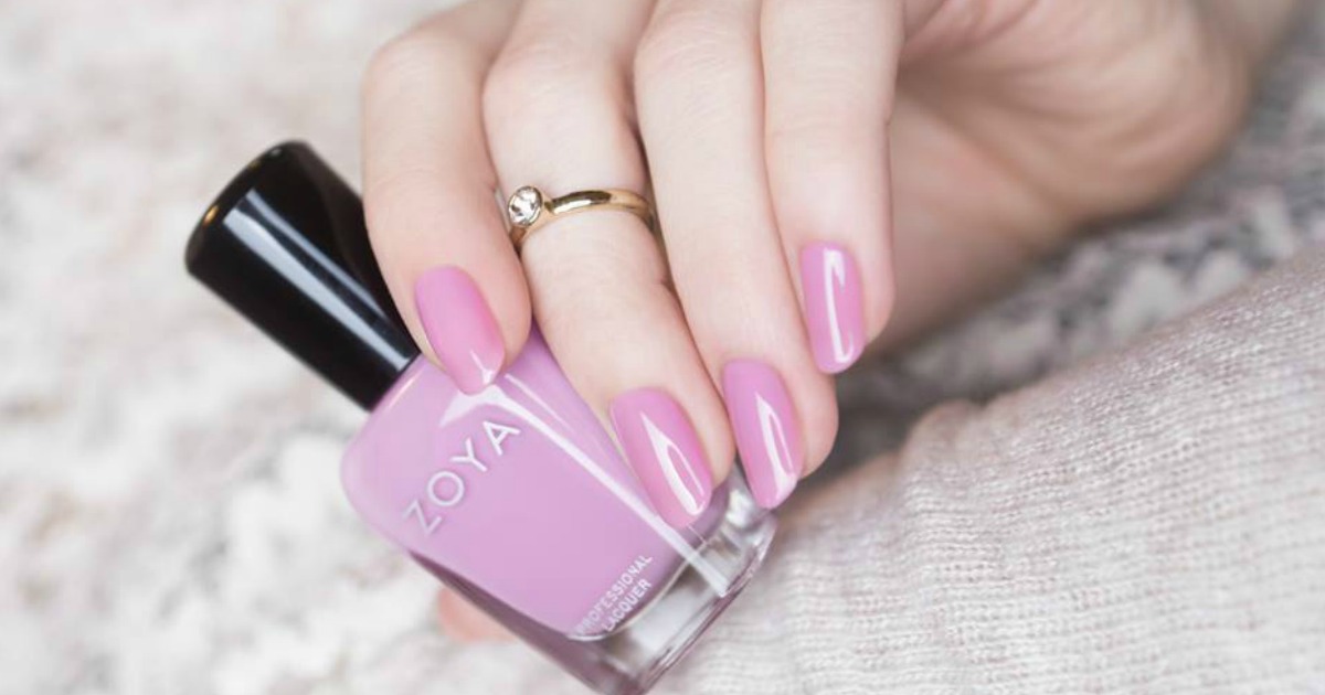 bottle of pink zoya nail polish