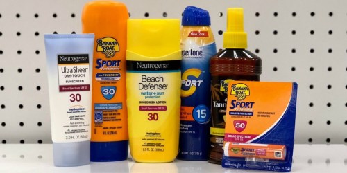 3 Sunscreens Only $10.61 After Target Gift Card (Just $3.53 Each) | Neutrogena, Banana Boat & More