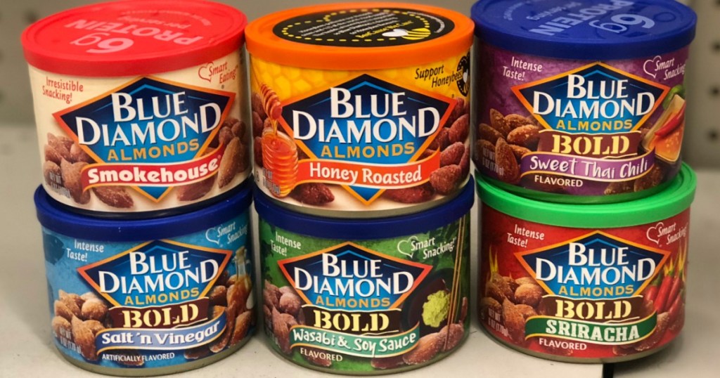 Blue Diamond Almonds in stacks