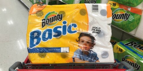 Bounty Basic 12-Pack Paper Towels Only $5.99 Each After Target Gift Card & Cash Back