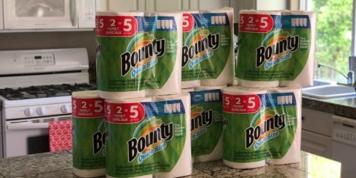 Amazon: 16 Bounty Paper Towels FAMILY Size Rolls Just $26.99 Shipped (Equal to 40 Regular Rolls)