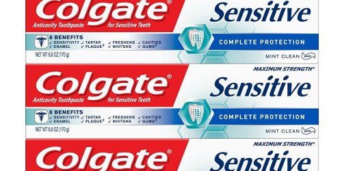 Amazon: THREE Colgate Sensitive Toothpaste 6 oz Tubes Just $6.79 Shipped (Only $2.26 Each)