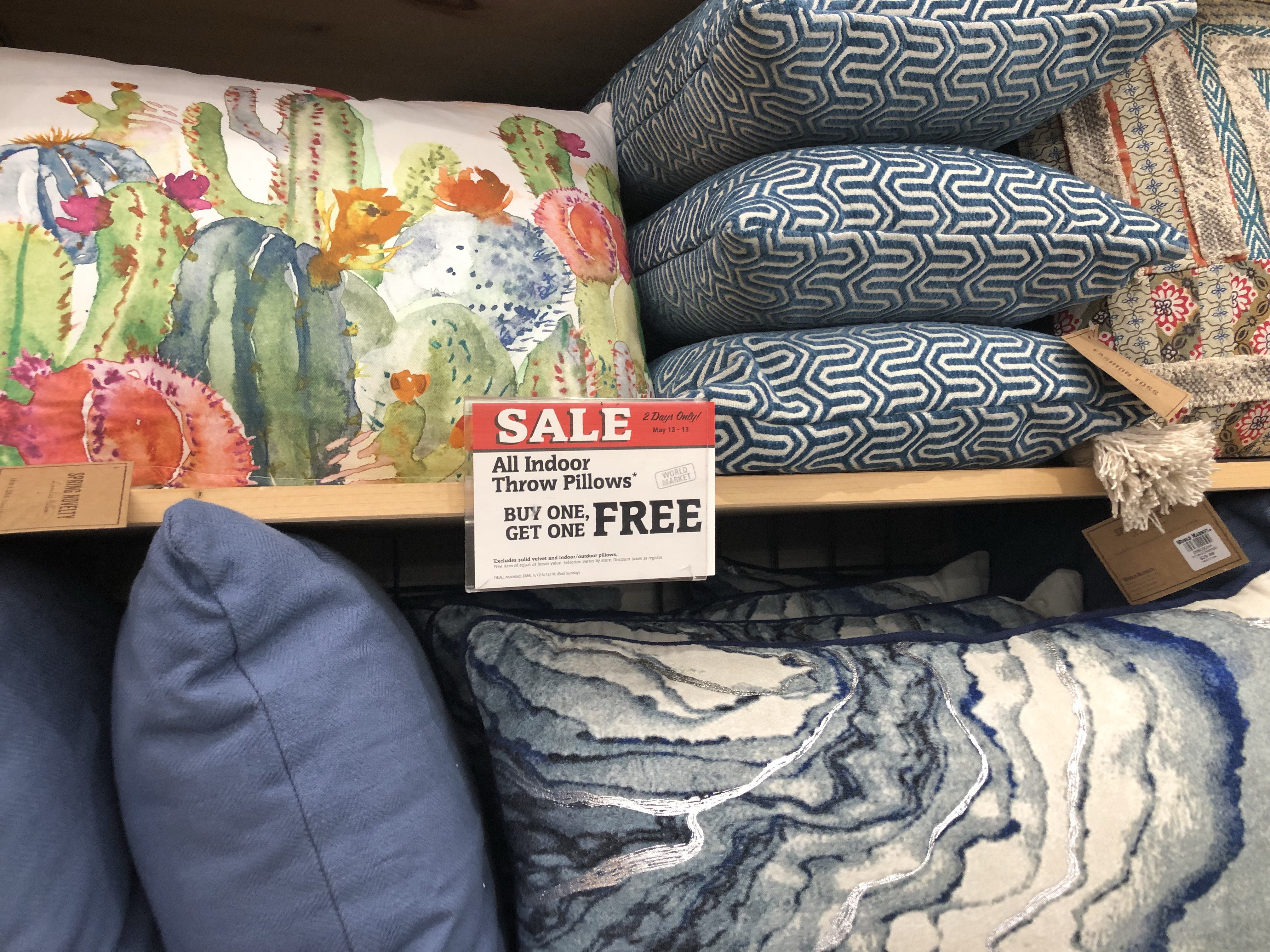 Cost plus store world market pillows