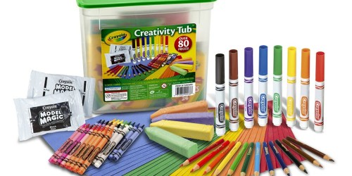 Crayola Creativity Tub 80-Piece Art Supply Set Only $9.99 (Regularly $17)