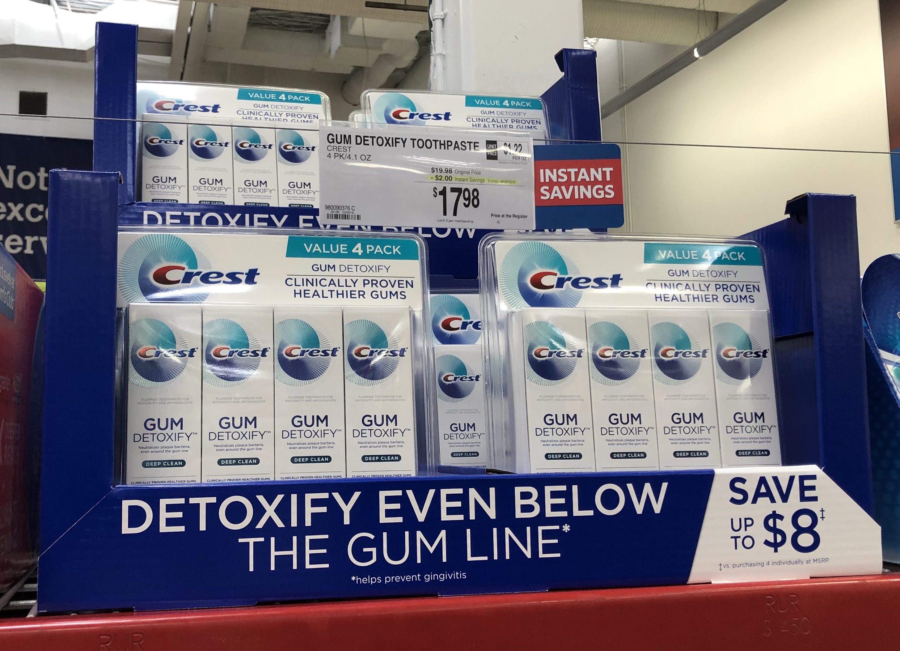 sam's club crest gum detoxify