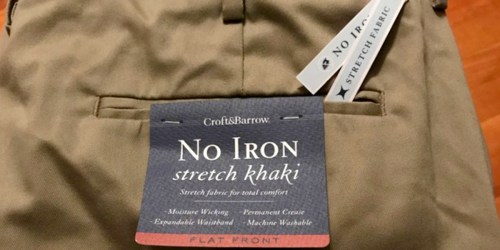 Men’s Croft & Barrow No-Iron Dress Pants ONLY $16.99 Each (Regularly $54) at Kohl’s