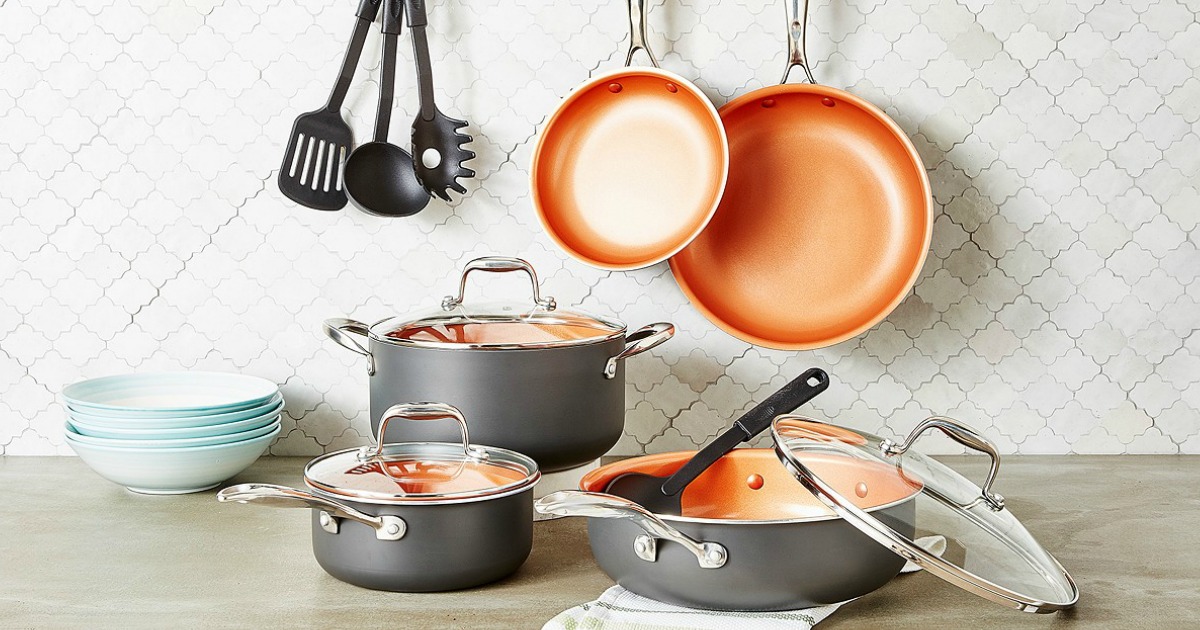 12-Piece Copper Cookware Set