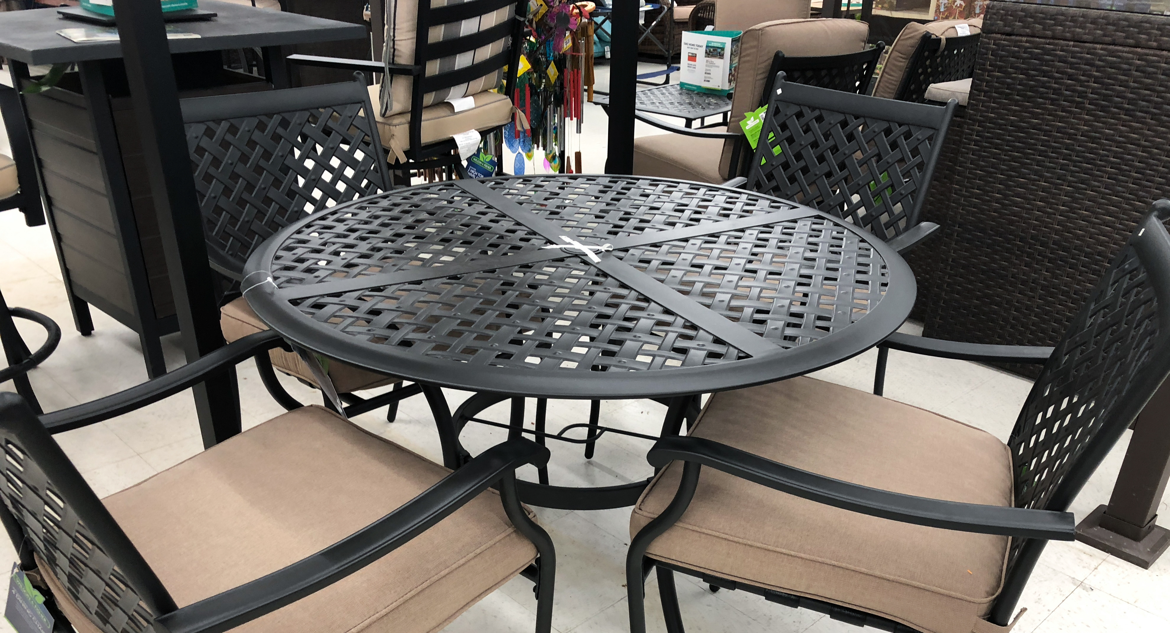 budget patio finds — dining table set