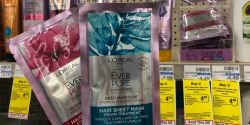 L’Oreal Ever Pure Hair Sheet Masks Just $2.49 Each After CVS Rewards
