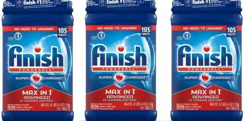 Sam’s Club: Finish Max Dishwasher Detergent Tabs 105-Count Only $11.93 (Just 11¢ Each)