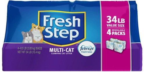 Amazon: Fresh Step Multi-Cat 34lb Clumping Cat Litter Only $12.79 (Regularly $25)