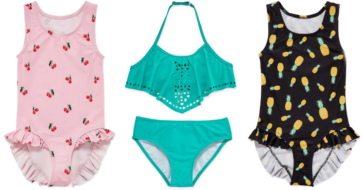 Jcpenney girls hot sale bathing suits