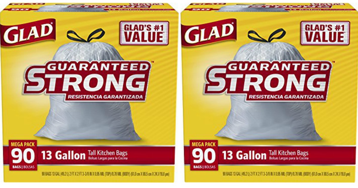 Glad Tall Kitchen Drawstring 13 Gallon Trash Bags 90 Count Only 9 99   Glad Trash Bags 