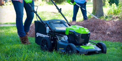Greenworks Cordless Mower, Charger & TWO Batteries Just $194.99 (Regularly $400) & More