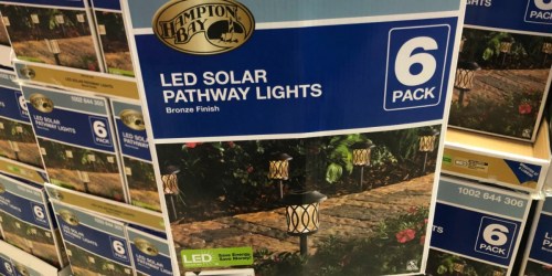 Home Depot: Hampton Bay LED Solar Pathway Lights 6-Pack ONLY $12 (In-Store Only)