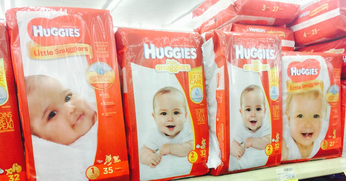huggies diaers on shelf