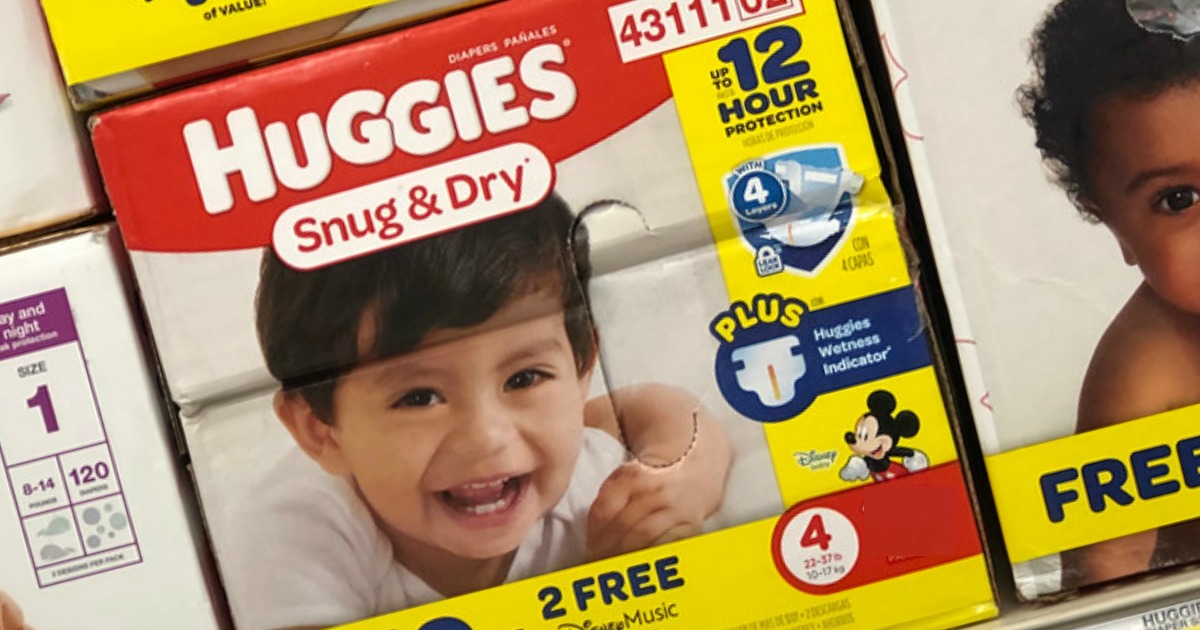 Amazon Family Huggies Snug & Dry Size 4 Diapers Only 23.39 Shipped (Just 12¢ Per Diaper)