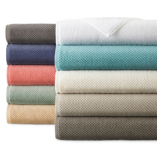 JCPenney Home Textured Bath Towels Just 3 99 Each Regularly 14   Jcpenney Home Quick Dri Textured Solid Bath Towels 