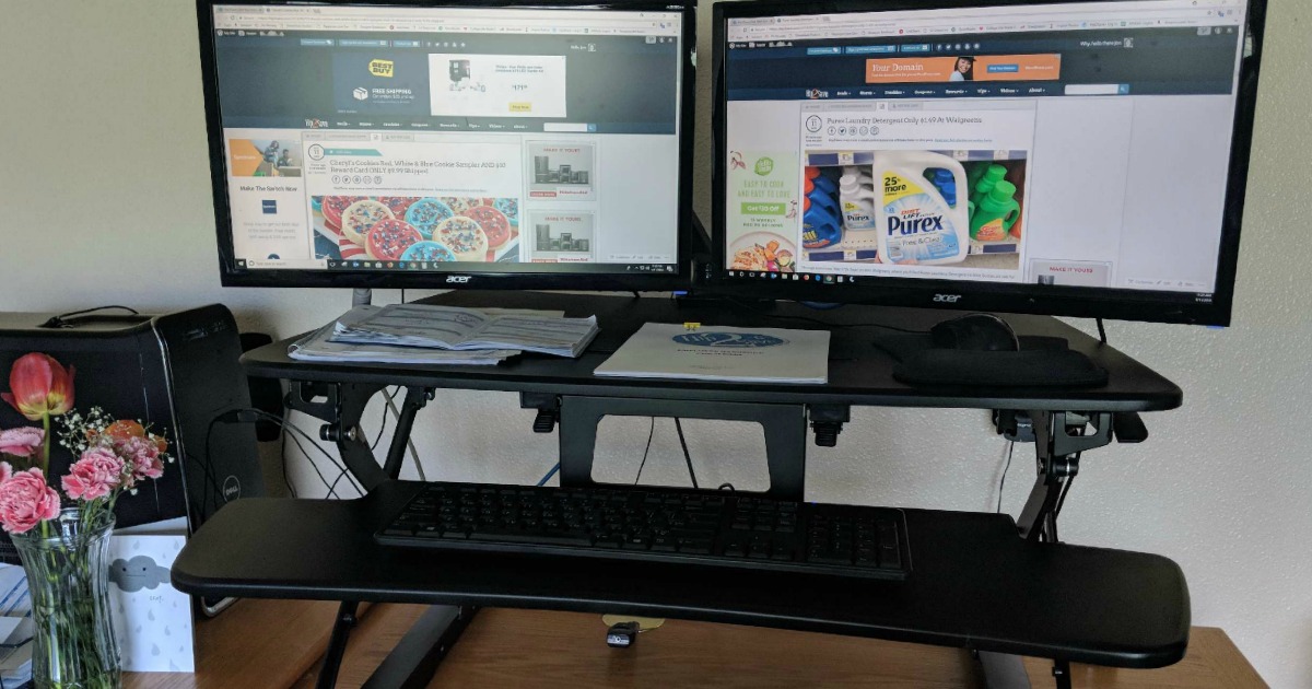 flexspot adjustable standing desk review