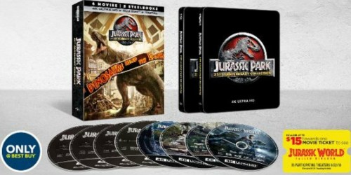 Jurassic Park 25th Anniversary Collection 4K Blu-ray Steelbook $54.99 + Free Movie Ticket