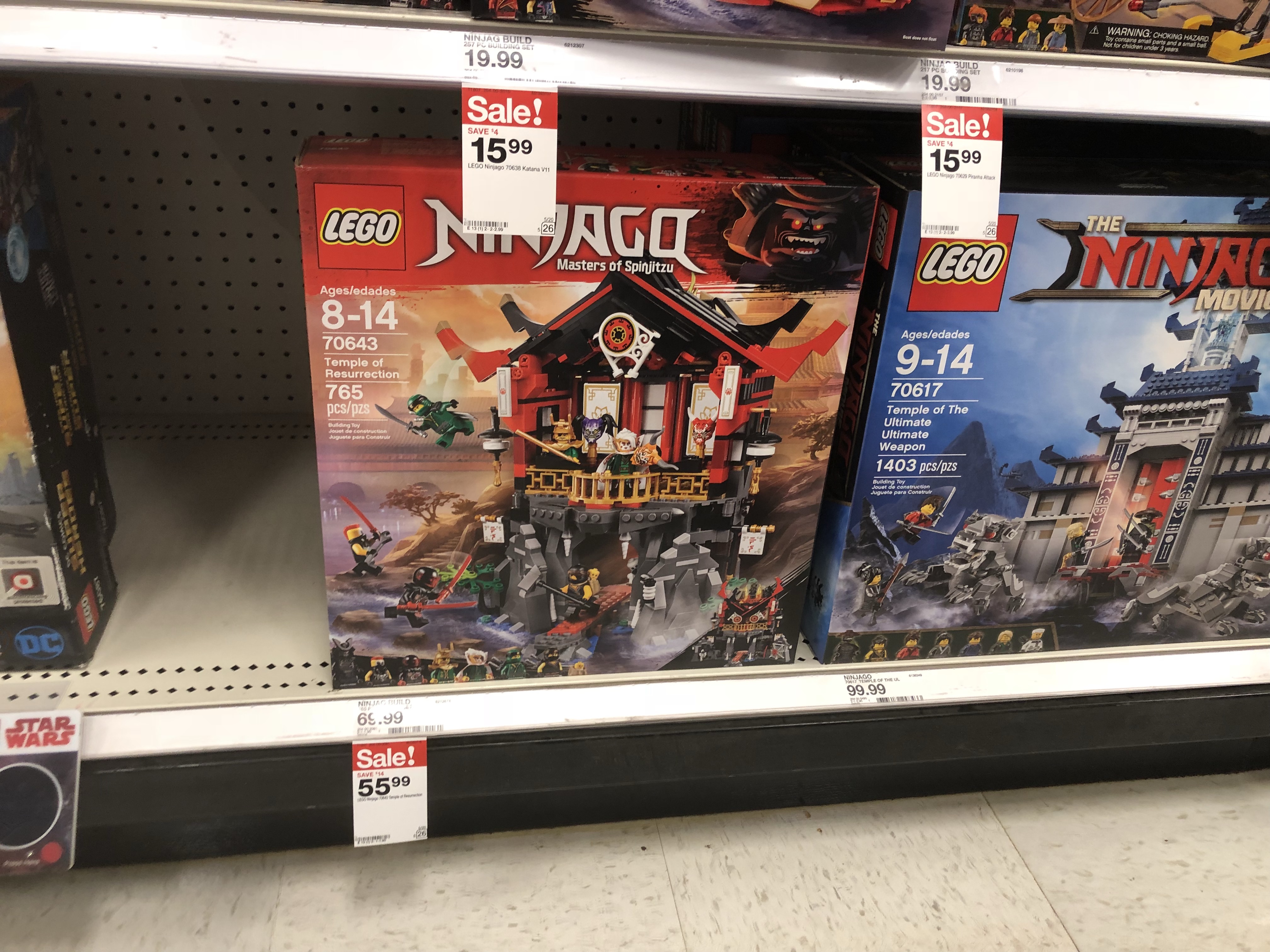 Lego ninjago temple hot sale of resurrection walmart