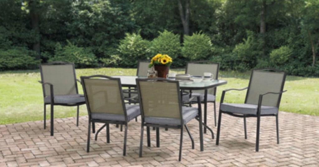 Mainstays 7 Piece Patio Dining Set 239 Delivered Includes Table