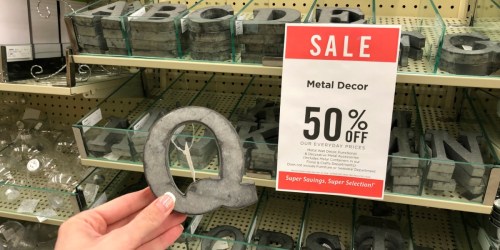 50% Off Metal Decor at Hobby Lobby In-Store & Online (Buckets, Letters & More)