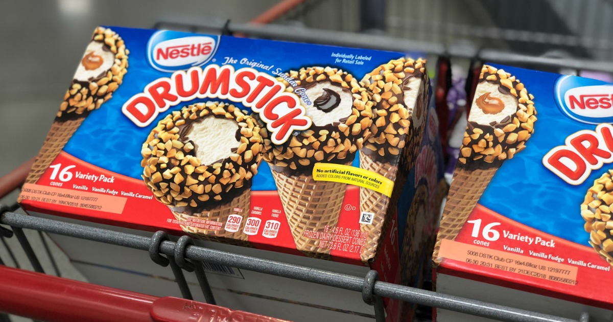 save on back-school snacks, ziploc, and charmin, at costco – drumsticks icecream