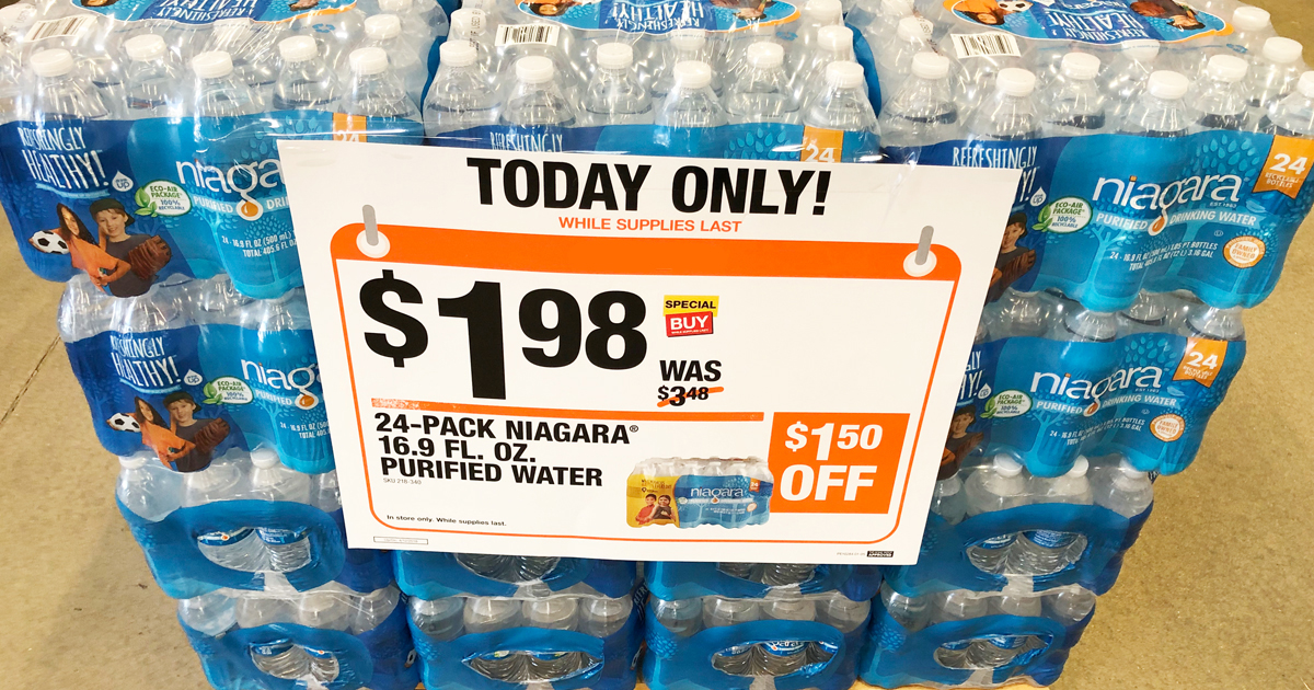 Niagara 24-Pack 8-fl oz Purified Bottled Water in the Water department at