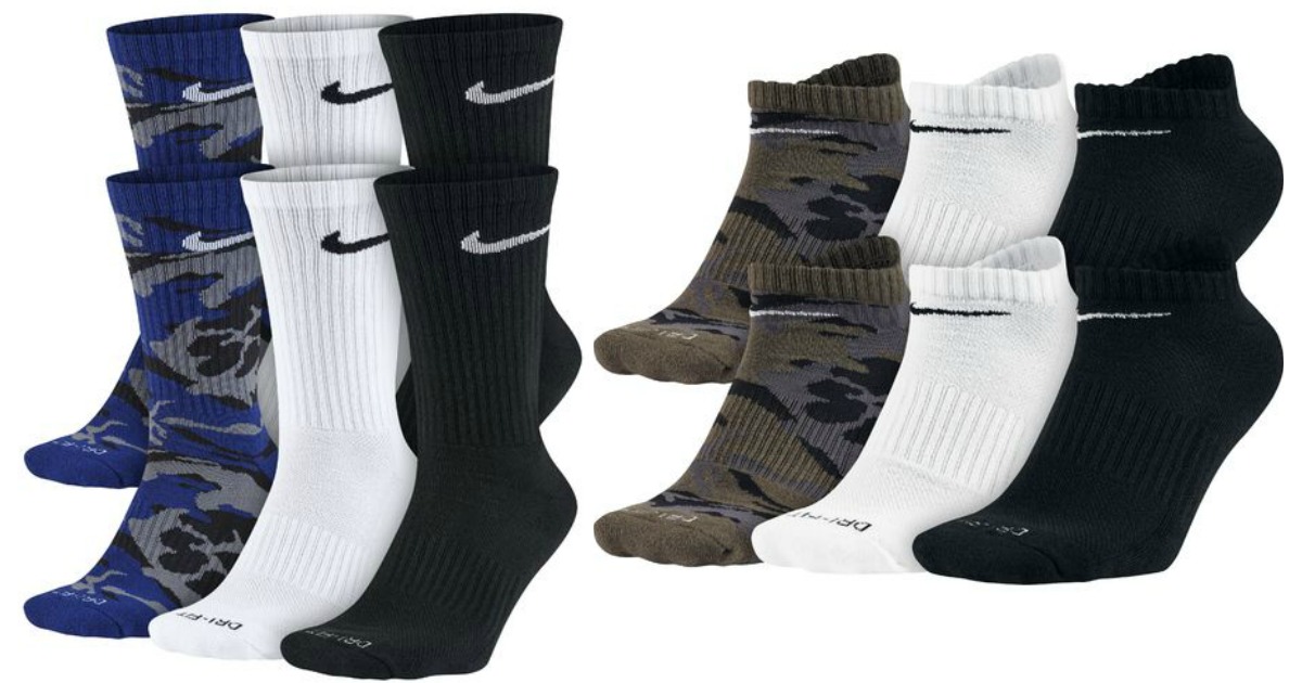Nike Men's Dri-Fit Socks 6 Pack Only $9.99 (Regularly $21)