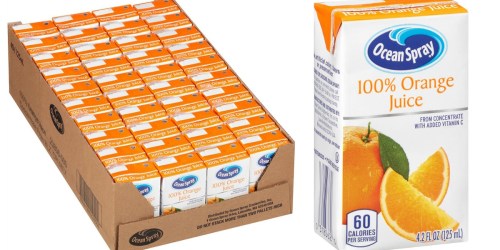 Amazon: Ocean Spray Orange Juice Boxes 40-Pack Only $7 Shipped (Just 18¢ Each)