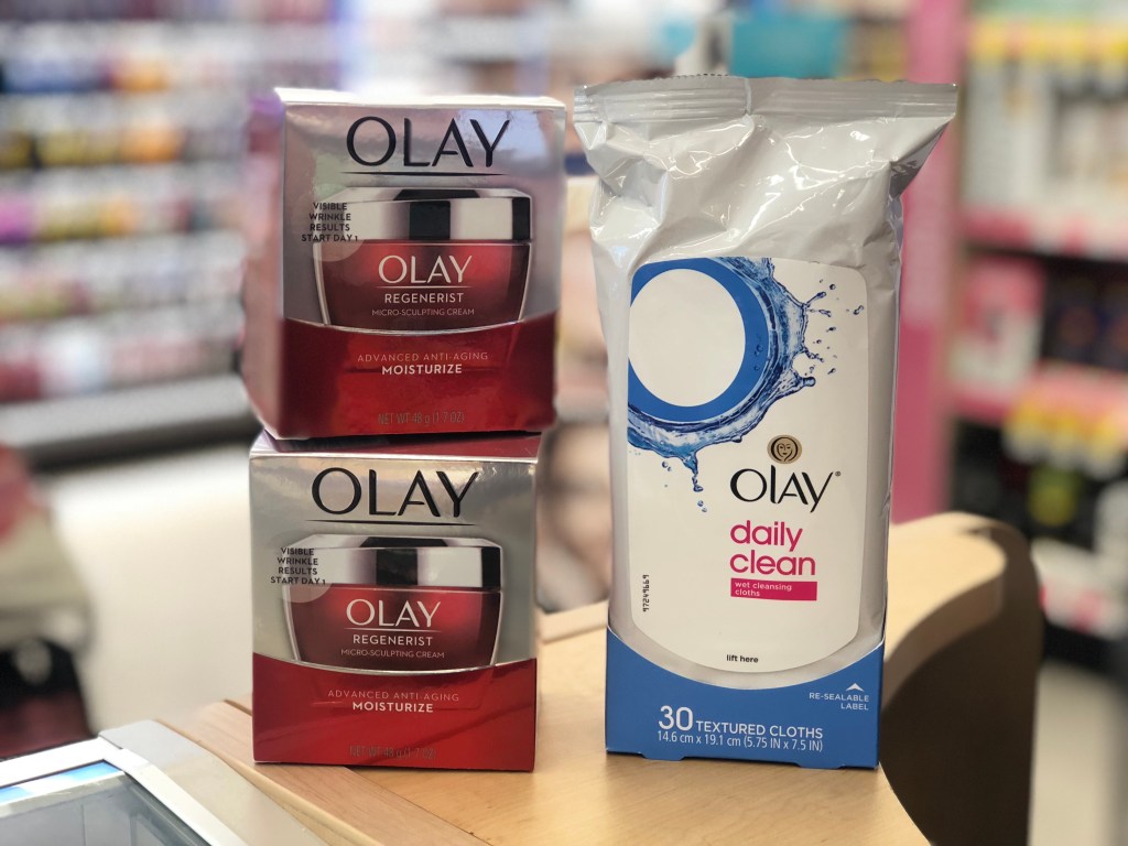 Olay products at Walgreens