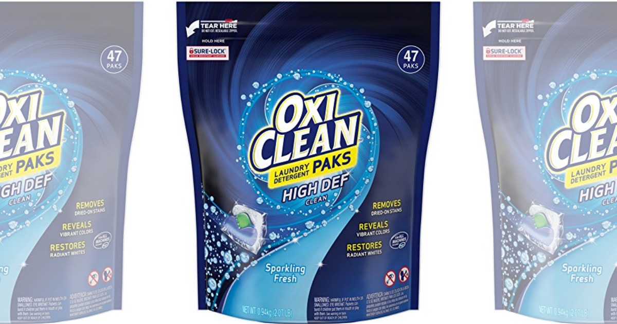 Amazon Oxiclean Laundry Detergent 47Count Paks Just 6.47 Shipped