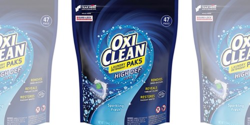 Amazon: Oxiclean Laundry Detergent 47-Count Paks Just $6.47 Shipped (Only 14¢ Each)
