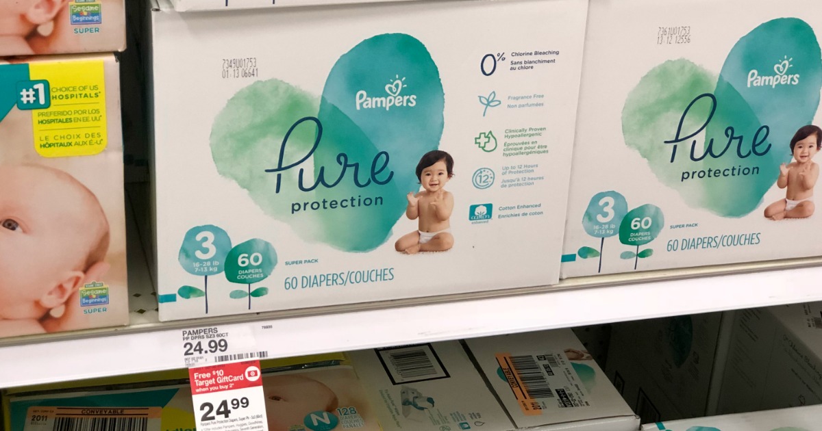 pampers pure diapers target