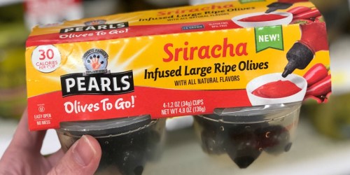 Pearls Sriracha Olives To Go! 4-Pack as low as FREE After Cash Back at Target