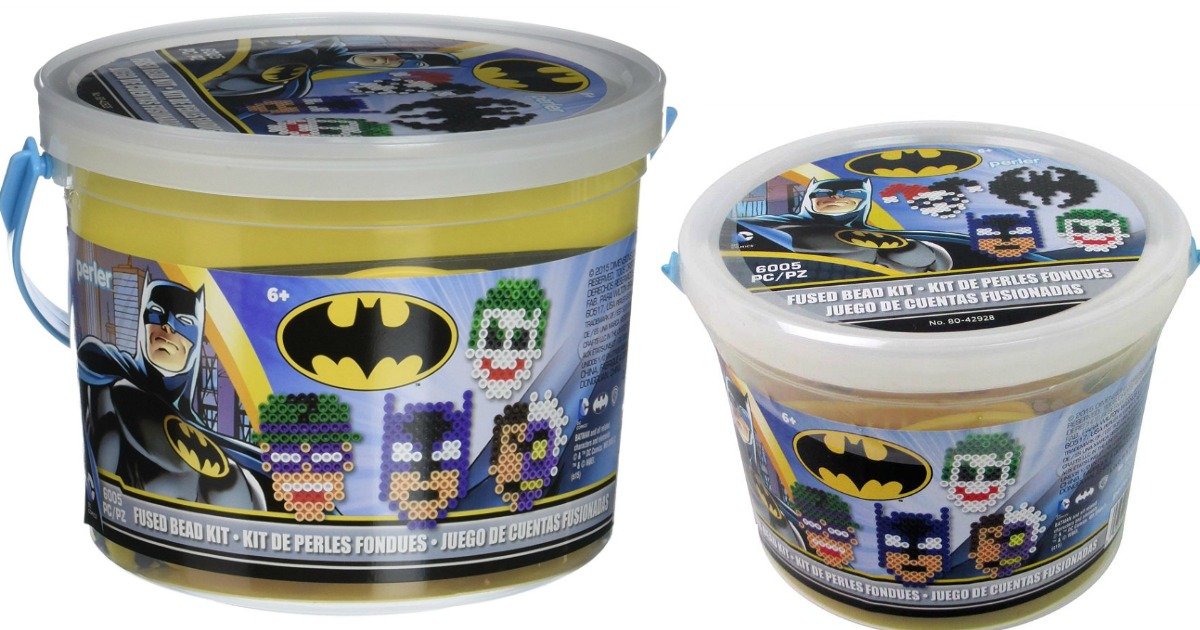 Perler Fused Bead Batman Kit w/ Bucket ONLY $ (Contains 6,000 Beads, 3  Boards & More)