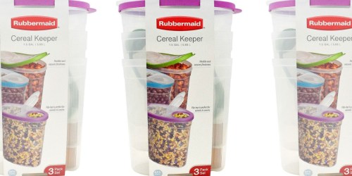 Sam’s Club: Rubbermaid Cereal Keeper 3-Pack ONLY $6.98 Shipped (Regularly $13)