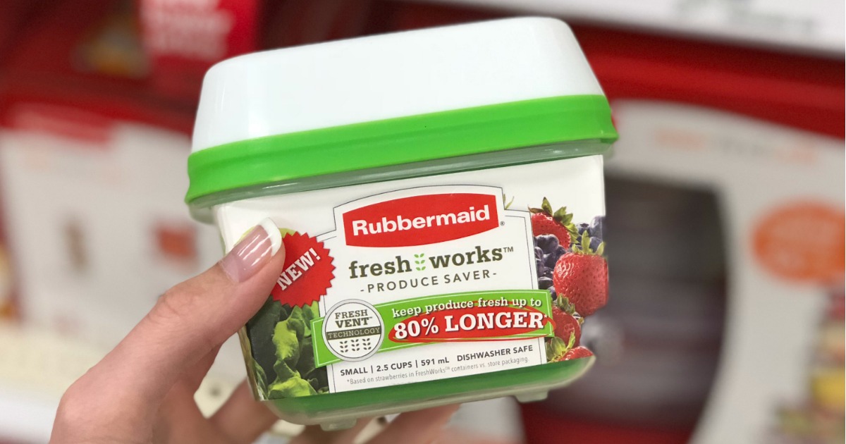 Save on Rubbermaid fresh works Produce Saver Medium Square