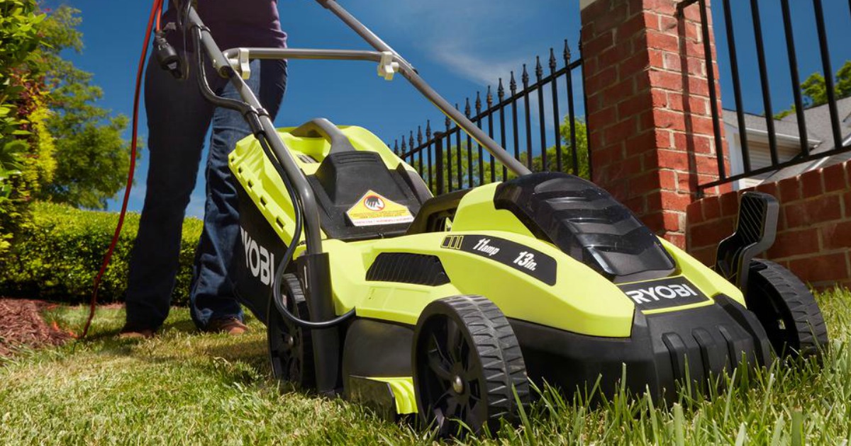 Home Depot Ryobi 13" Electric WalkBehind Push Mower Just 59 Shipped + More