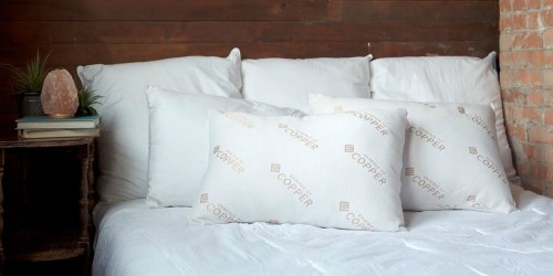 Bamboo or Copper-Infused Pillows 2-Pack Only $9.98 (Regularly $35) at Sam’s Club