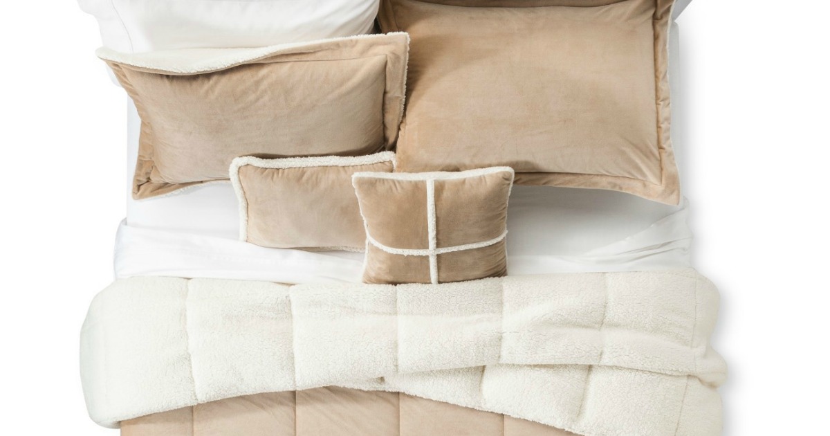 Sherpa 5Piece Queen Comforter Set Just 39.99 Shipped