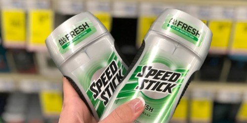 NEW 50¢/1 Speed Stick Coupon = Only 89¢ Per Deodorant After CVS Rewards