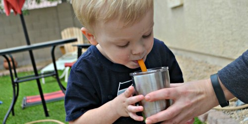 Amazon: TWO Stainless Steel Cups with Lids & Straws ONLY $11.99 (Great for Kids)