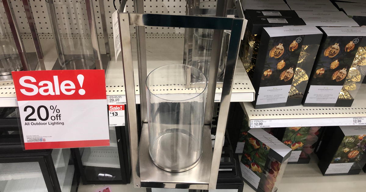 Threshold Stainless Steel Outdoor Lantern ONLY 10.50