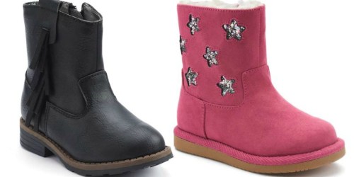 Kohl’s Cardholder Deal: Toddler Girls Boots Just $6.29 Shipped (Regularly $45)