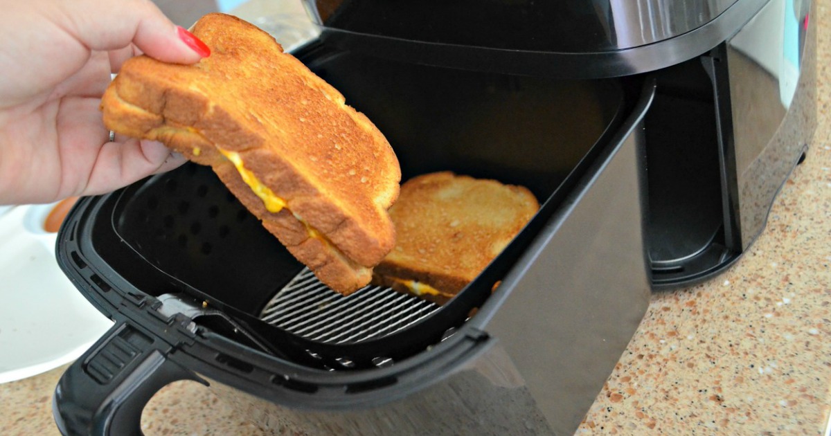 removing grilled cheese from air fryer