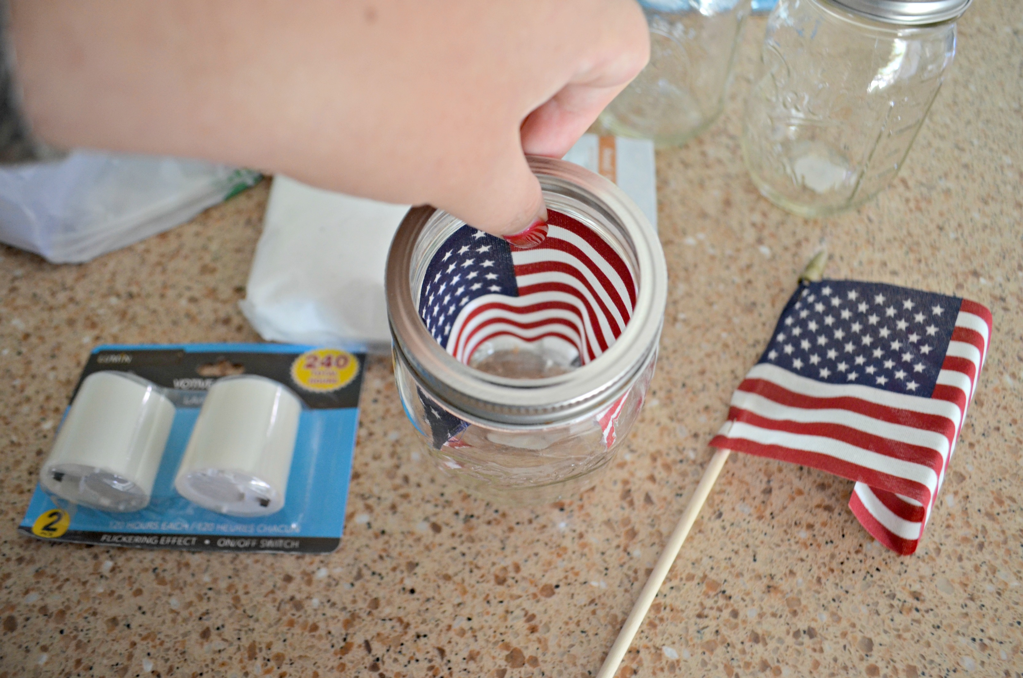 Craft These Dollar Tree 4th of July Mason Jar Votives in a Few Minutes